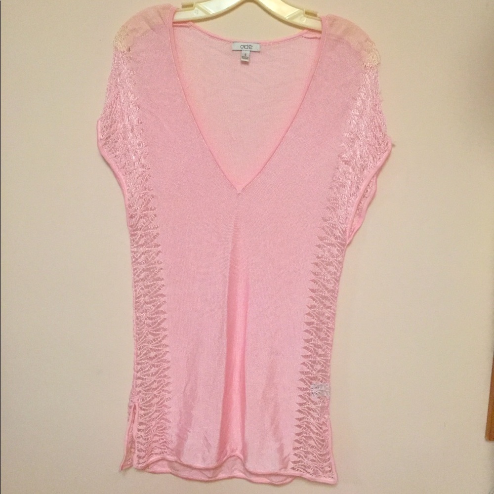 Cache Sexy Mesh V-Neck Stretch Slim Fit Dress SM
